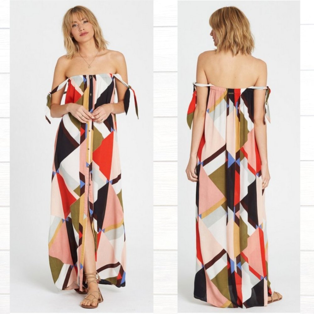 Billabong Women's Rainbow Gate Printed Maxi Dress